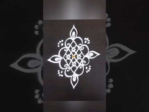 Rangoli design #simplerangoli #muggulu #kolam #beginnersrangoli