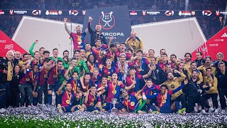 FC BARCELONA SPANISH SUPERCUP 24/25 TROPHY CELEBRATION! 🔵🔴🏆