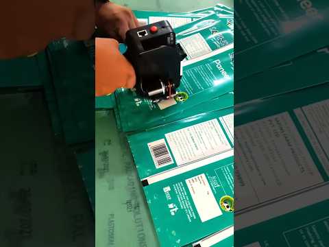 How to Print MRP, Date, and Batch Codes on Plastic Pouches with a Handheld Inkjet Printer | Meenjet