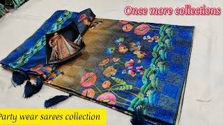 🎉Party wear sarees collection (27.12.2024) New year collection 💖