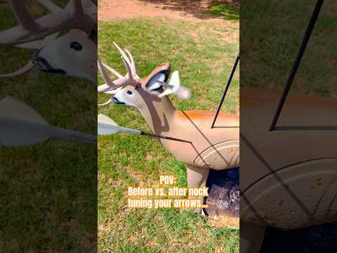 CELEBRATE! [Before vs After Nock Tuning arrows] | N1 Outdoors #bowhunting #archery #nocktuning