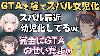 ししろんやアキロゼには女児化するものの女児化させる才能もあるスバルが面白すぎたw【ホロライブ 切り抜き／大空スバル／獅白ぼたん／アキロゼ】