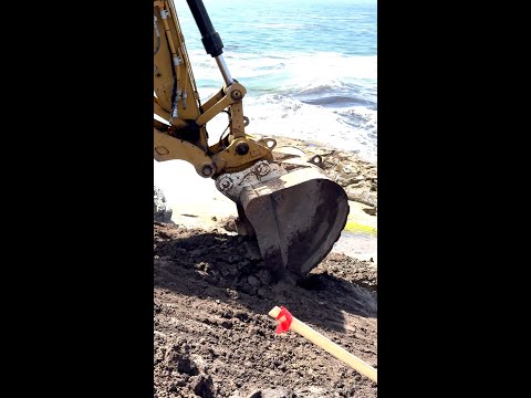 Excavation on the California Coastline