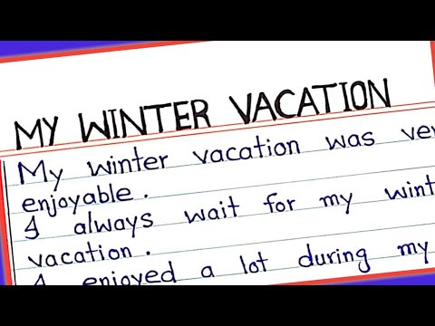 My winter vacation 10 lines essay || Winter vacation || How I spent my winter vacation