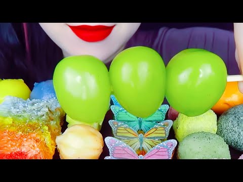 ASMR, Rainbow Food Mukbang, Shine Muscat Eating Vlog, 레인보우 푸드 이팅 샤인 머스캣  @HongyuASMR