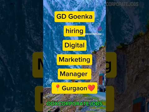 GD Goenka School hiring Digital Marketer in Gurgaon #corporatejobs #gurgaonjobs #digitalmarketingjob