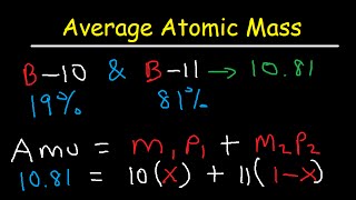 Average Atomic Mass Practice Problems