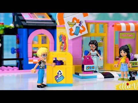 Thrift shop finds! LEGO Friends Vintage Fashion Store build & review