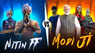 Narendra Modi ji Vs Nitin Free Fire || Epic Gameplay #nitinfreefire