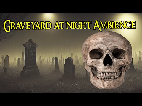 Haunted Graveyard At Night Ambience | Halloween Ambience