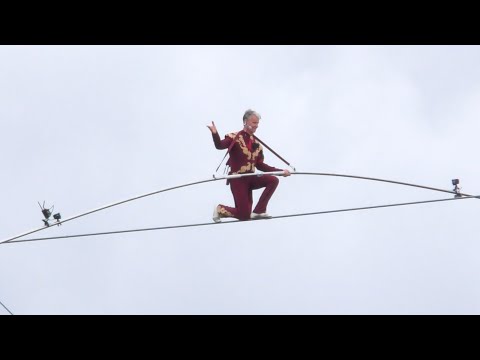 Ifj. Simet László - Duna feletti átkelés / Walking above the Danube -WORLD SENSATION - Budapest 2023