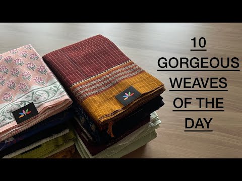 10 Gorgeous Weaves of the Day | Shop on www.fabk.in #fabksarees #sareelove #weavesofindia