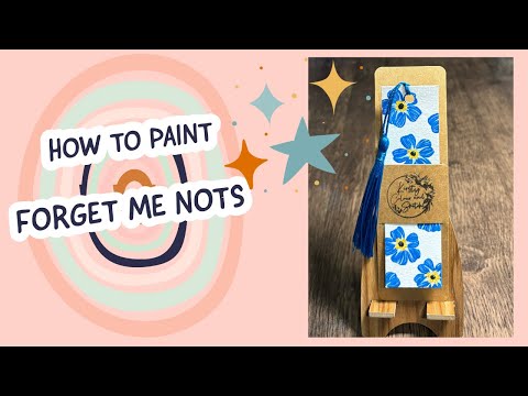 How to PAINT forget me nots ~ using HOLBEIN acrylic GOUACHE