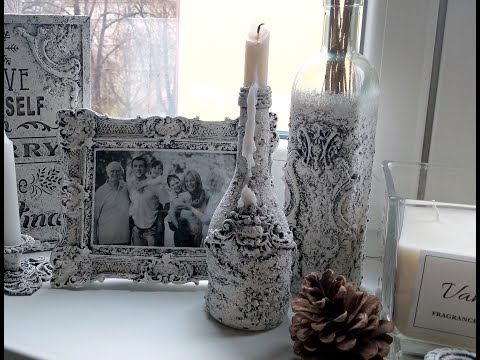 DIY Small Wine Bottle Candle Holder from Ivanka's little treasures