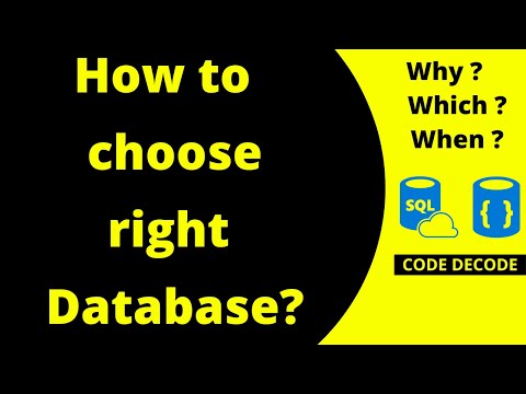 How to choose RIGHT DATABASE ? | Type of Database | Code Decode | System Design Interview Question