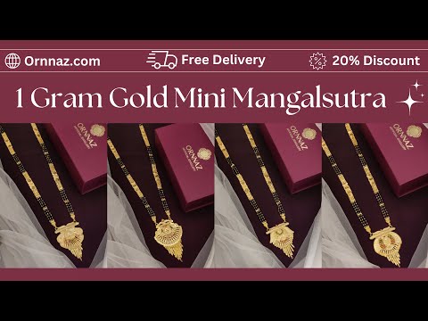 1 Gram Gold Mini Mangalsutra With Price - One Gram Gold Mini Mangalsutra Online Shopping