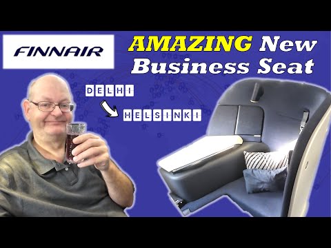 The Worlds BEST Business Class Seat - Finnair from Delhi to Helsinki