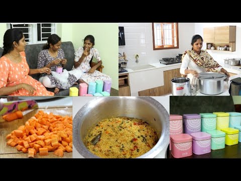 குடும்பத்தோடு தீபாவளி sweets tasting!!Vegetable briyani recipe for school golu function|Back to home