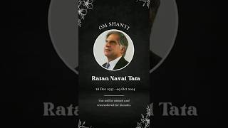 "The Inspiring Journey of Ratan Tata | RIP Sir Ratan Tata 🕊️" #shorts #ratantata