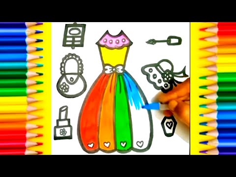 How to draw an Easy Dress Drawing for girls. #dressdrawingforkids,@lovuart .