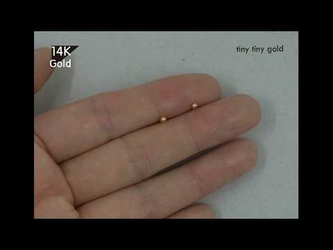 tinytinygold l SuperTiny 14K Solid Gold Stud Earrings