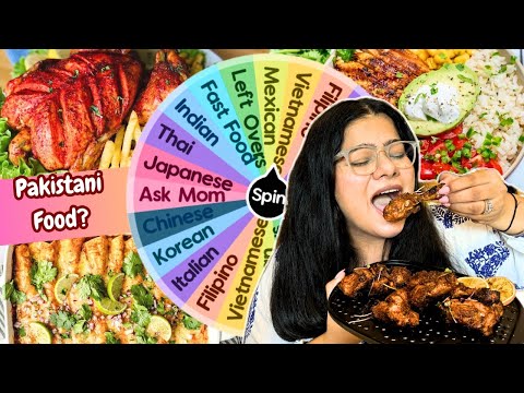 Spin The Wheel Food Challenge Decide Which Cuisine I Try | Pakistani food, Mexican, Amercian & more