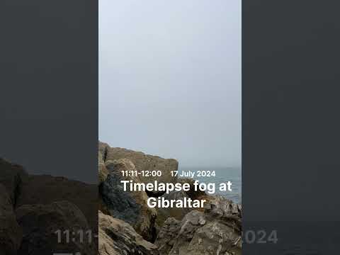 Fog overtakes The Rock of Gibraltar and Airport Runway