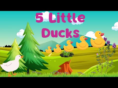 5 Little Ducks | Let's Learn & Sing | Fun Learning Songs for Kids