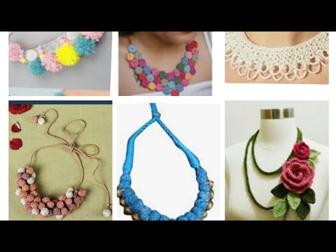 woolen necklace designs|new trending|crochet necklace photoes|explore more