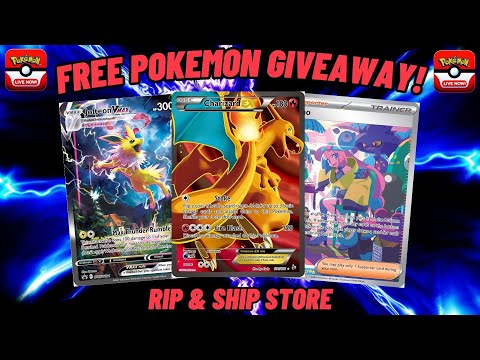 🔴Live -  Free Giveaways! Pokémon Cards & Rip & Ship Store!