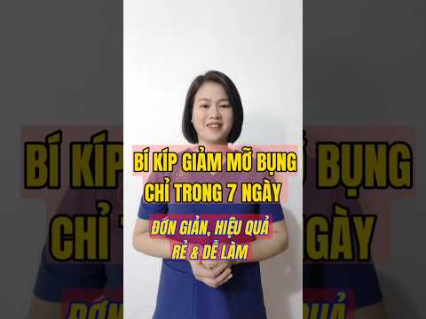 GIẢM MỠ BỤNG AN TOÀN VÀ NHANH HIỆU QUẢ