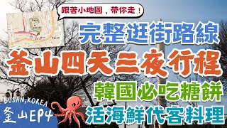 釜山必去景點🔥EP4！南浦洞商圈逛街路線｜光復路時尚街🛍️超多品牌有夠好買｜札嘎其市場🦞活海鮮代客料理｜釜山塔超美夜景🏙️還可以闖關拿獎品！｜韓國小吃都在BIFF廣場！｜Busan, Korea