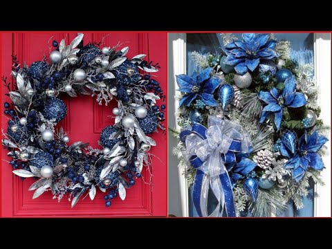 Blue Colour Wreath Designs/Christmas Wreath Ideas/Stunning Collection