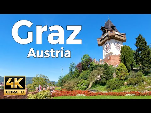 Graz, Austria Walking Tour (4k Ultra HD 60fps) – With Caption