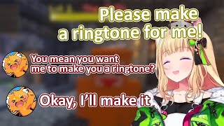 Akirose Ask Zuzu Gag to Make Her a Ringtone to be Used in the HoloGTA【Aki Rosenthal/Hololive】