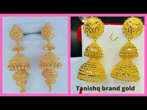 latest gold jhumka designs with price!! gold earrings jhumka designs!!