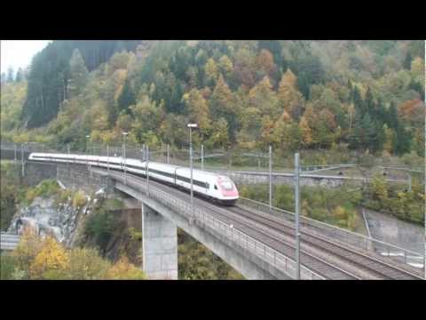 Bahnverkehr am Gotthard am 26.10.2012 "Gelbe Loks"