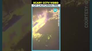 CCTV Of California Fire: Security Cam Shows Blaze Burning Down House | LA | Palisades