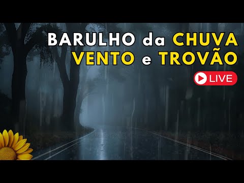 🔴COM VARIAÇÕES de INTENSIDADE:  BARULHO  da  CHUVA, VENTO e TROVÃO  para DORMIR💤