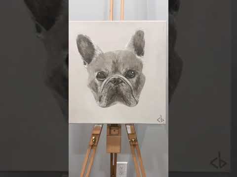 throwback to when I used to paint dog portraits #petpainting #dogpainting #frenchie