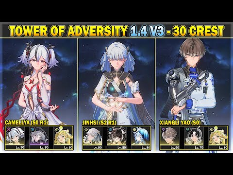 Tower of Adversity 1.4 Phase 3 - 30 Crest - Jinhsi, Camellya, Xiangli Yao | Wuthering Wave