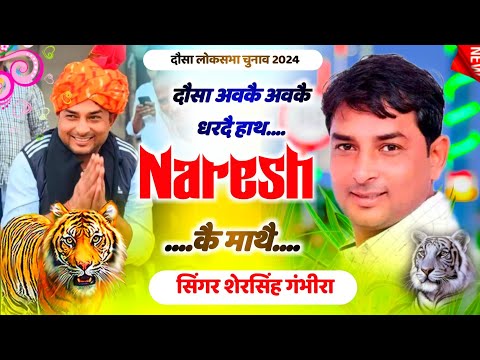 लोकसभा चुनाव दौसा 2024 !! दौसा अवकै अवकै धरदै हाथ नरेश क माथै | Naresh Meena Geet | Shearsingh Meena