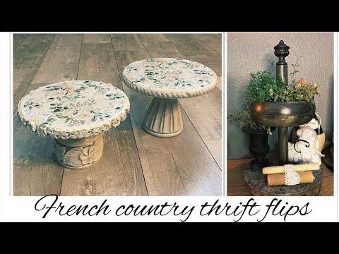 BUDGET-FRIENDLY FRENCH COUNTRY DECOR: DIY WOODEN CAKE STANDS & TIERED TRAY