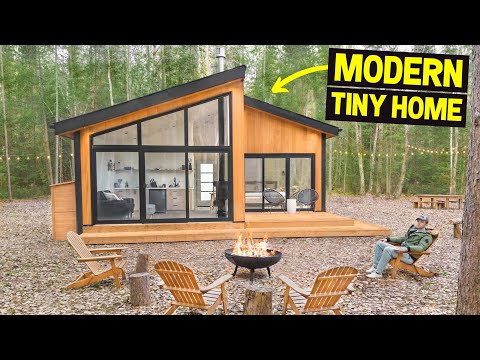 COZY SCANDINAVIAN TINY HOME w/ Minimalist Design & Sauna! (Full Tour)