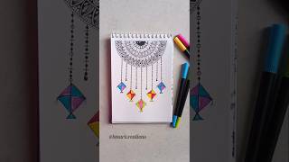 Try this!😮 Makar sankranti mandala art 🪁🫶🏻 #shorts #mandala #festival #art #drawing #makarsankranti