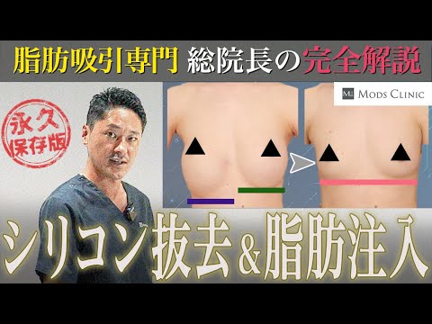 バッグ抜去＆脂肪注入完全解説【シリコンバッグ豊胸後のトラブル｜バストサイズ｜しこりのリスク】など【永久保存版】モッズクリニック総院長 長野寛史