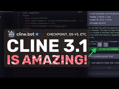 Cline 3.1 (Upgraded) : This NEW Cline Upgrade IS AMAZING! (Checkpoints, Deepseek-V3 Support & More!)