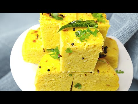 100% मार्केट जैसा बनेगा गुजराती खमन ढोकला | Besan Dhokla using Curd and ENO