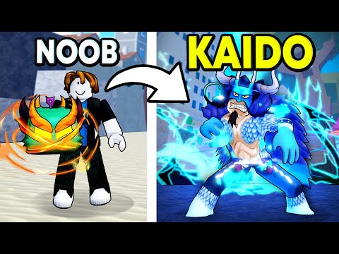 Upgrading Noob To MAX KAIDO In Blox Fruits (Roblox)