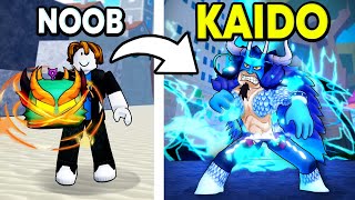 Upgrading Noob To MAX KAIDO In Blox Fruits (Roblox)